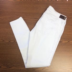 Hollister White Low Rise Super Skinny